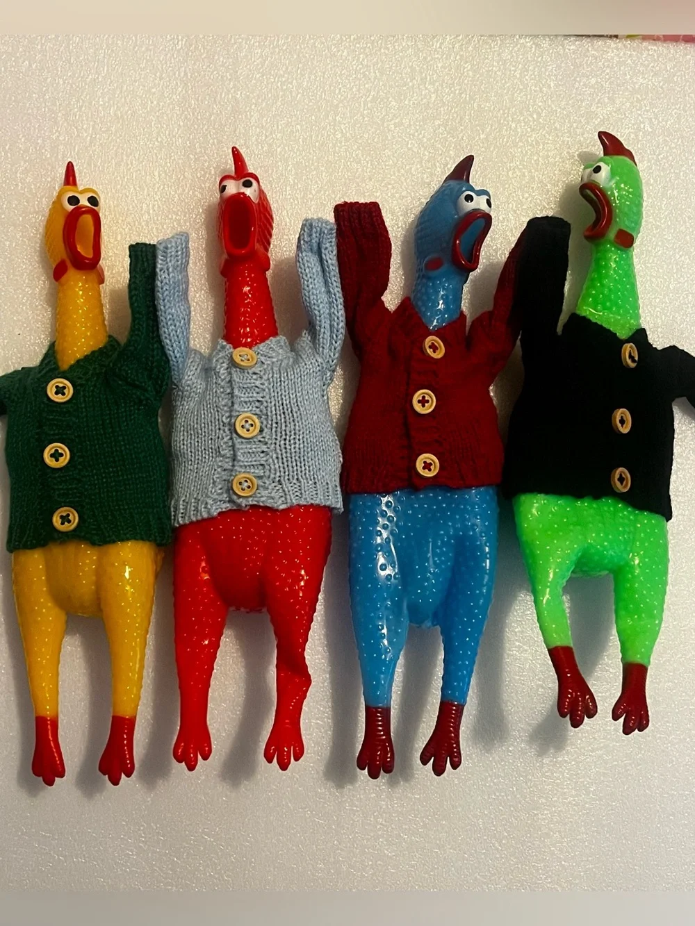 Pick (1) Knit Doll Cardigans - Red, Light Blue, Green, Black